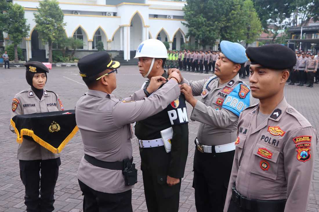 Apel Gelar Pasukan Operasi Lilin Semeru yang dilakukan di Mapolres Pasuruan