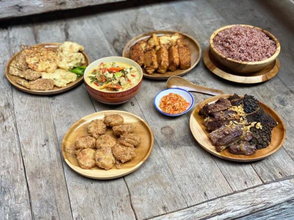 Salah satu menu Rumah Makan Bale Rere di Yogyakarta. Foto: ist