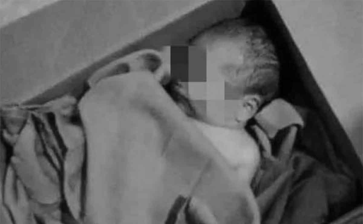 Bayi yang ditemukan warga di Kediri. Foto: Ist