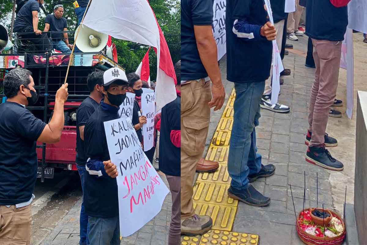Aksi massa Gapura didepan Gedung MA RI di Jakarta menuntut keadilan dalam proses peradilan khususnya di Kabupaten Pamekasan. 