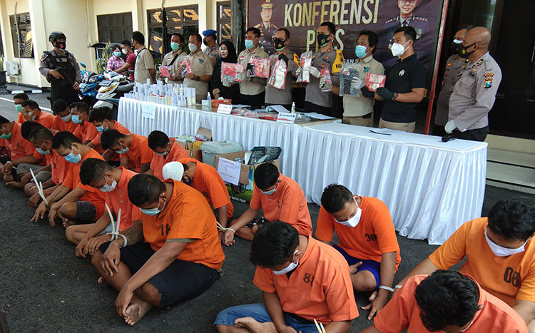 Dua Bulan, Polres Nganjuk Bekuk 39 Penjahat