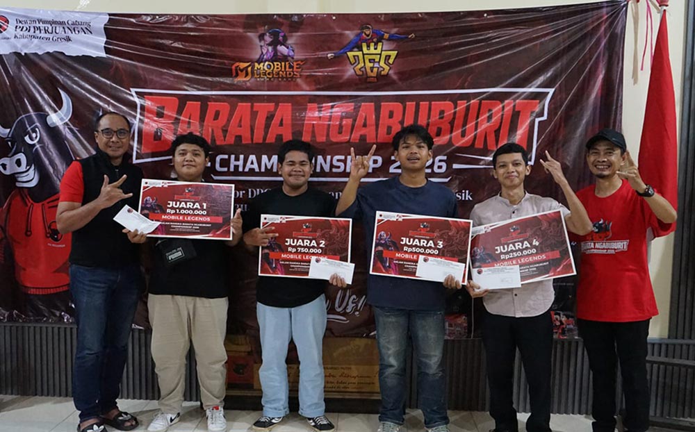 Wadahi Kreativitas Gen Z, PDIP Gresik Sukses Gelar Barata Ngabuburit E-Sport Championship 2026