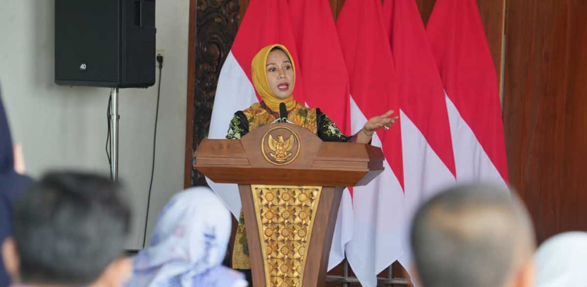 Wali Kota Mojokerto saat memberi sambutan.