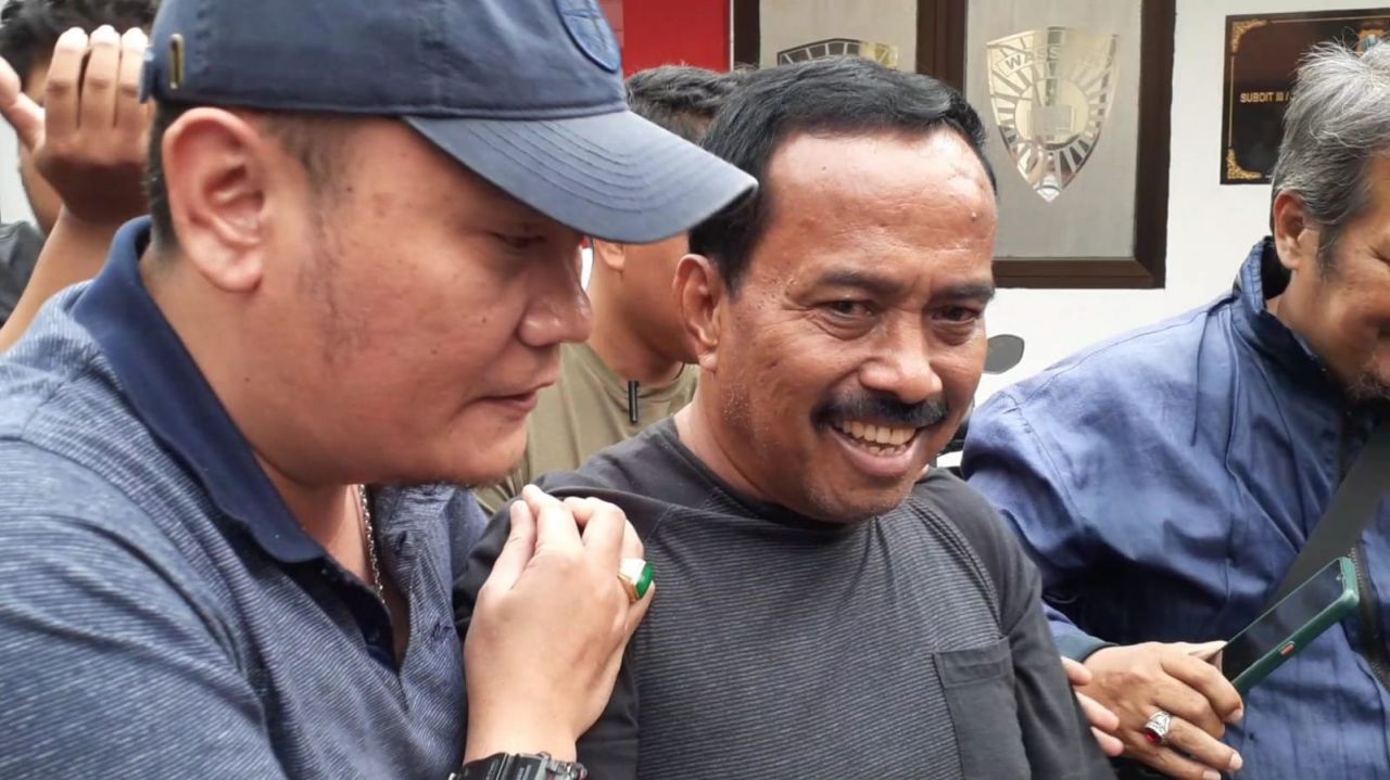 M Samanhudi Anwar saat digelandang aparat kepolisian dari Polda Jatim, Jumat (27/1/2023). Foto: istimewa