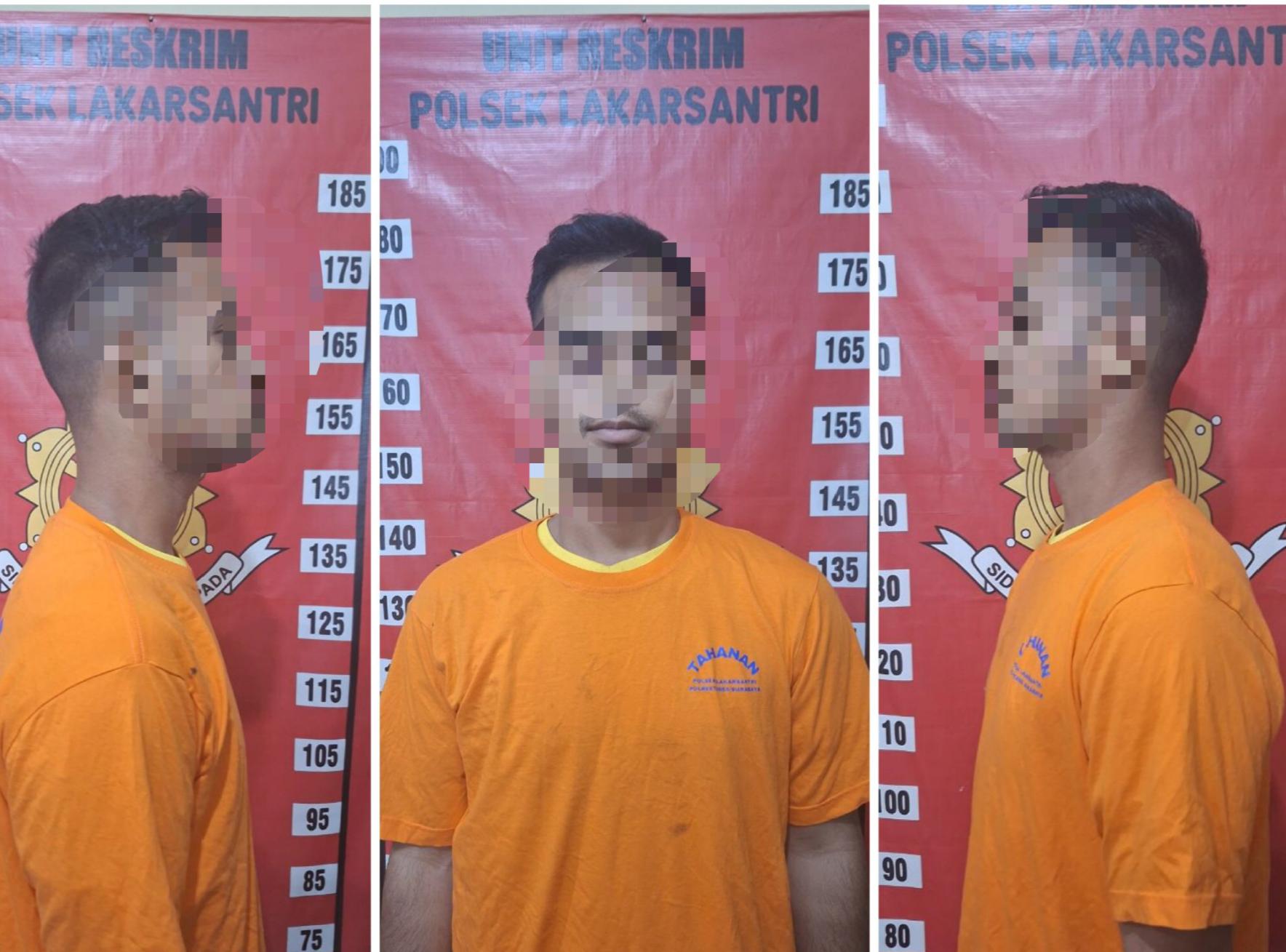 Pelaku inisial BH yang kini telah diamankan di Polsek Lakarsantri