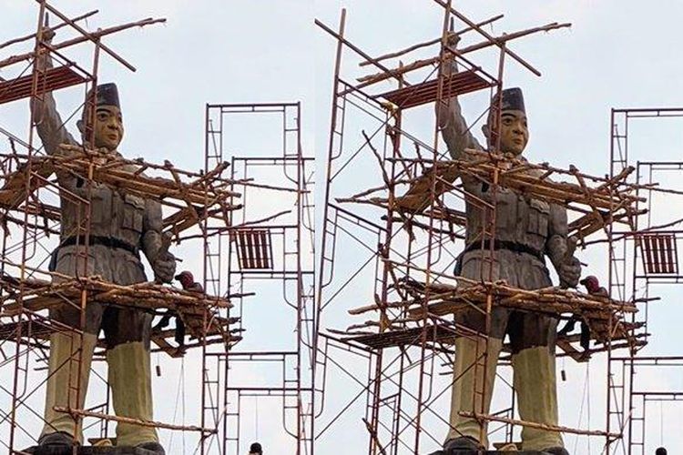 Patung Presiden Soekarno di Banyuasin Telan Anggaran Hingga 500 Juta. Foto: Ist