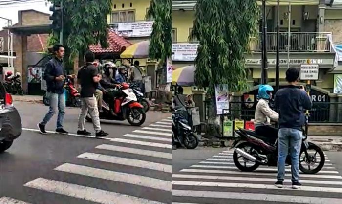 Suasana bagian depan SDN Jember Lor 1 di Jalan PB Sudirman usai peristiwa percobaan penculikan.