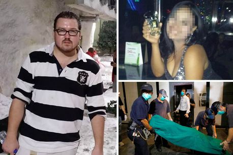 si pembunuh, Jutting, Jesse dan polisi saat melakukan evakuasi. foto:repro daily mirror