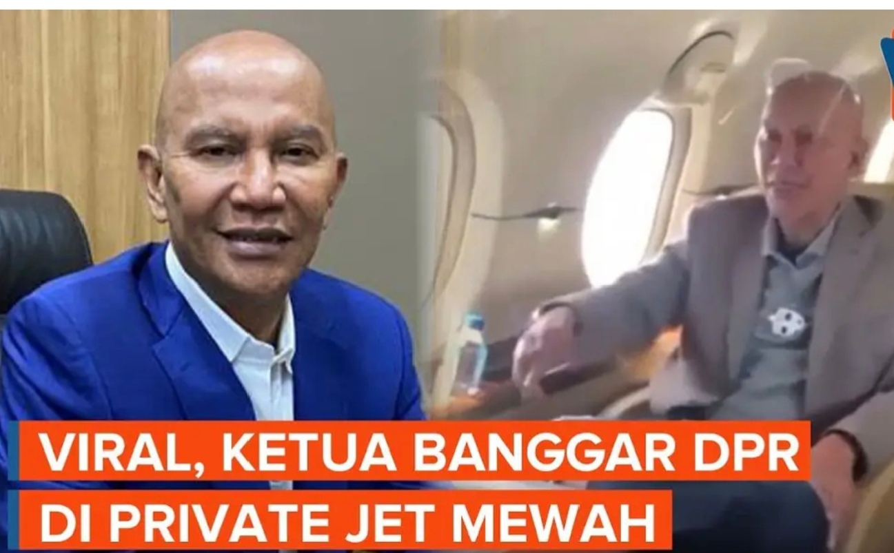 Tangkap layar Youtube pemberitaan Kompas terkait Ketua Banggar DPR RI, MH Said Abdullah yang menaiki jet pribadi