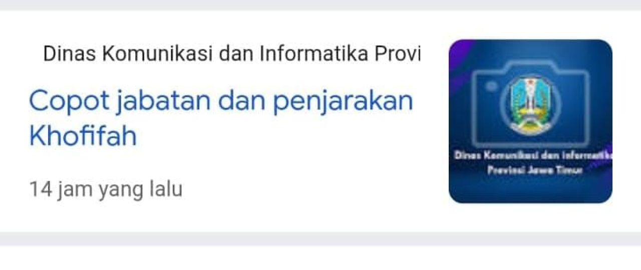 Tangkapan layar judul artikel yang terindeks  