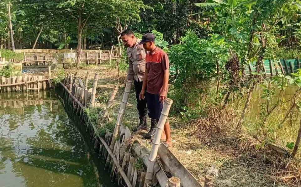 Dukung Program Ketahanan Pangan, Polsek Candi Pantau Budidaya Ikan Lele di Kalipecabean Candi