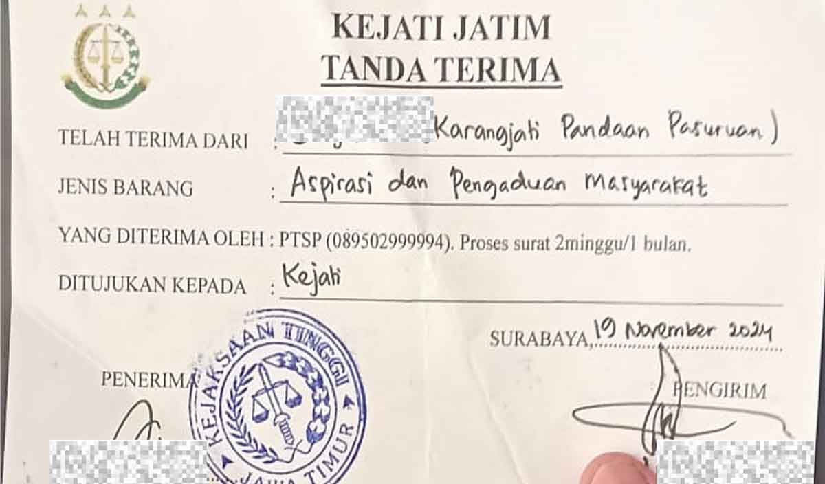 Bukti laporan yang bocor dan menjadi sorotan publik.
