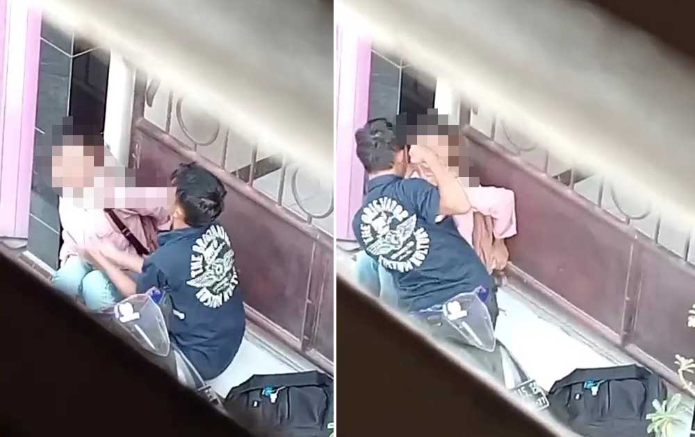 Tangkapan layar video penganiayaan.