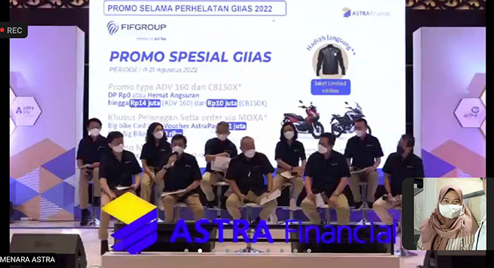Tangkapan layar konferensi pers yang dilakukan Astra Financial secara virtual.
