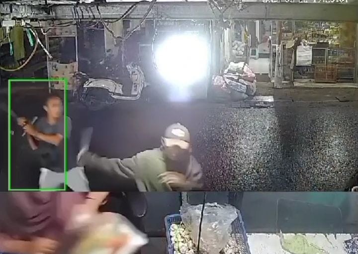 Tangkapan layar CCTV saat kejadian