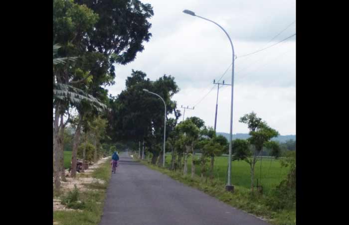 Beberapa PJU yang mati di wilayah Kecamatan Senori.