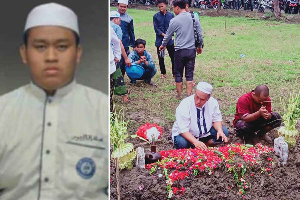 Pemuda yang diduga dibegal dalam kecelakaan yang terjadi di A. Yani Surabaya.