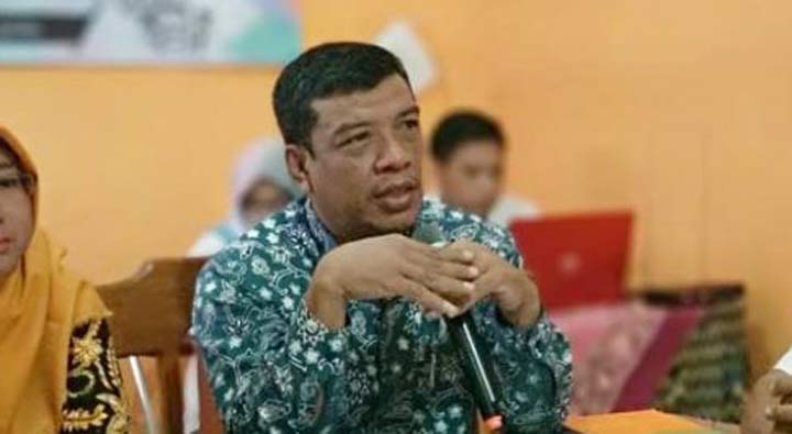 Damhudi, Ketua KPU Pacitan dalam sebuah kesempatan. foto: YUNIARDI S/ BANGSAONLINE