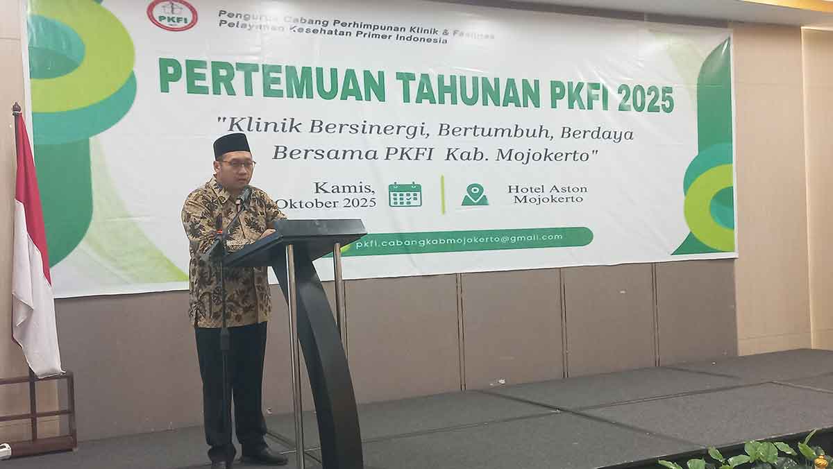 Wakil Bupati Mojokerto saat memberi sambutan.