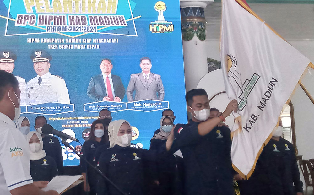 Prosesi pelantikan BPC Hipmi Kabupaten Madiun.