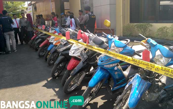 Motor-motor hasil curian yang ditadah WS. Sebagian adalah hasil pencurian tersangka ML.