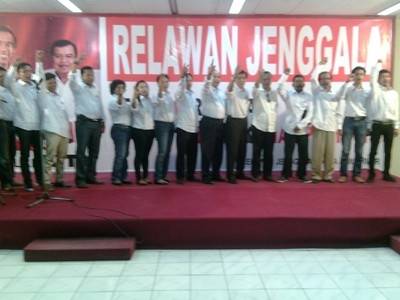 Deklarasi Relawan Jenggala Korda Jatim. foto:diday rosadi