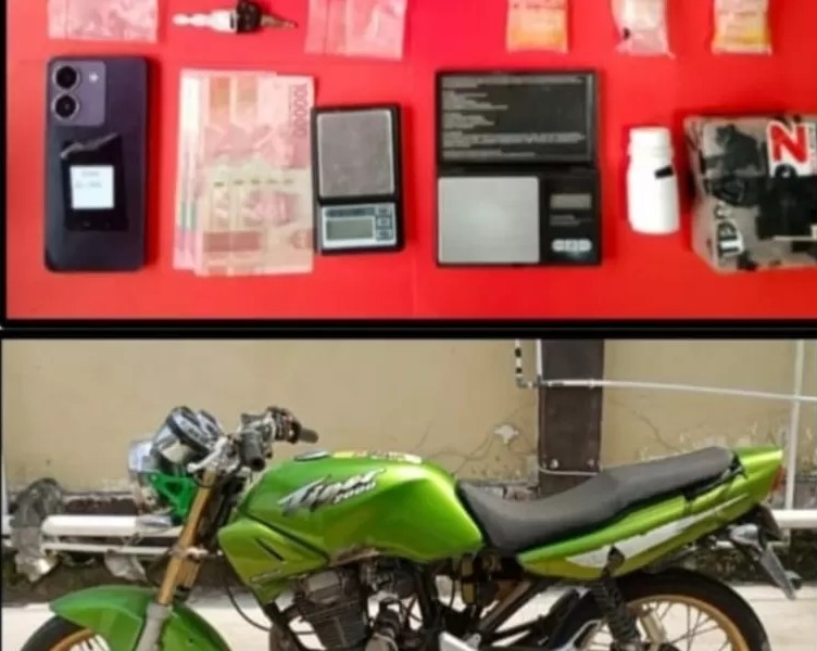 Barang bukti yang diamankan Polres Lamongan dari tangan pelaku