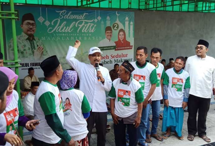 Gus Ipul dan Jazilul Fawaid saat deklarasi dukungan relawan Pro JF. foto: SYUHUD/ BANGSAONLINE
