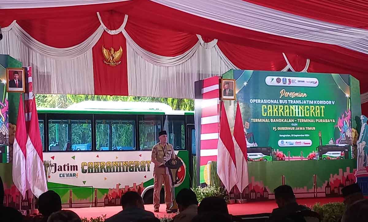 Peresmian Koridor V Trans Jatim rute Bangkalan-Surabaya.