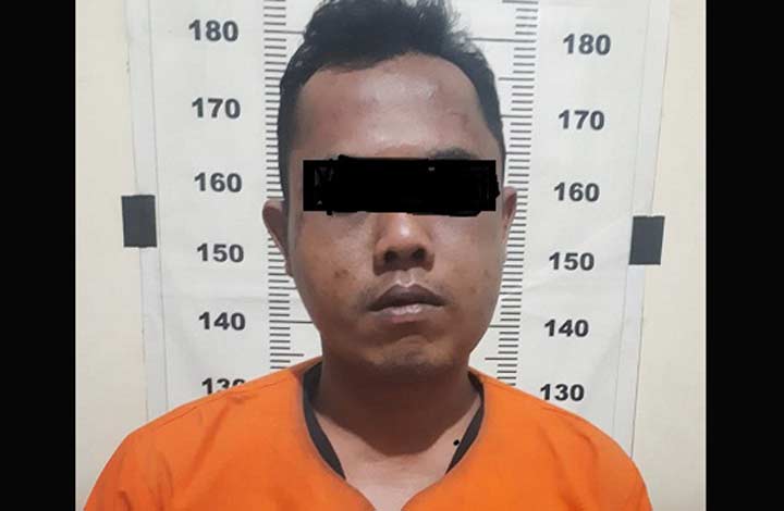 Pelaku yang berhasil diamankan.
