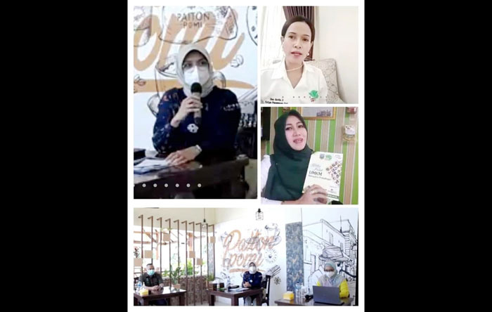 Perempuan Tani HKTI Kabupaten Probolinggo meluncurkan Buku Katalog UMKM secara daring. Kegiatan itu dihadiri Menparekraf, Sandiaga Uno. foto: istimewa