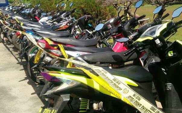 BB Ranmor yang diamankan Satlantas Polres Pamekasan hasil Operasi Patuh Semeru 2017. foto: ERRI/ BANGSAONLINE