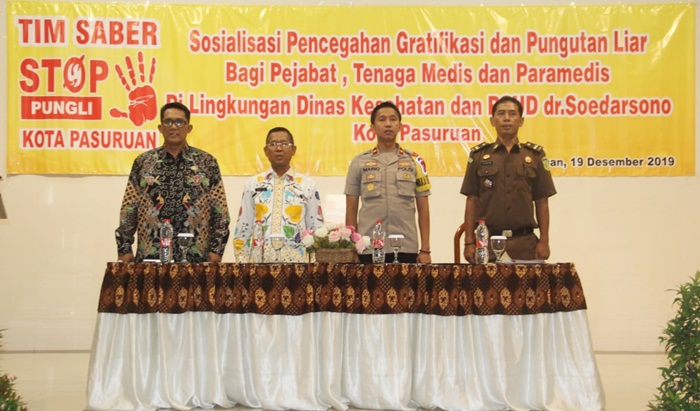 Pembukaan sosialisasi Pencegahan Gratifikasi dan Pungli di Dinkes dan RSUD oleh Inspektorat Kota Pasuruan.
