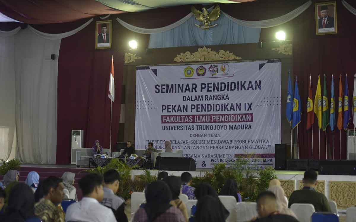 Seminar Pendidikan Merdeka Belajar yang digelar Universitas Trunojoyo Madura.