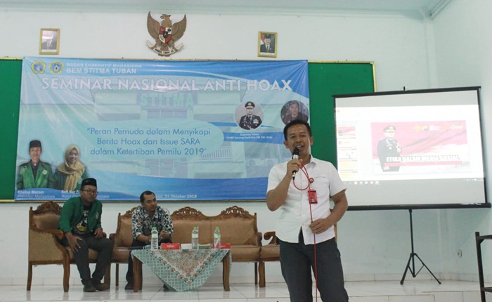 BEM Stitma Gelar Seminar Nasional Mahasiswa Anti Hoaks