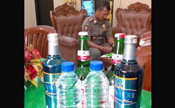 Miras yang  diamankan Satpol PP.