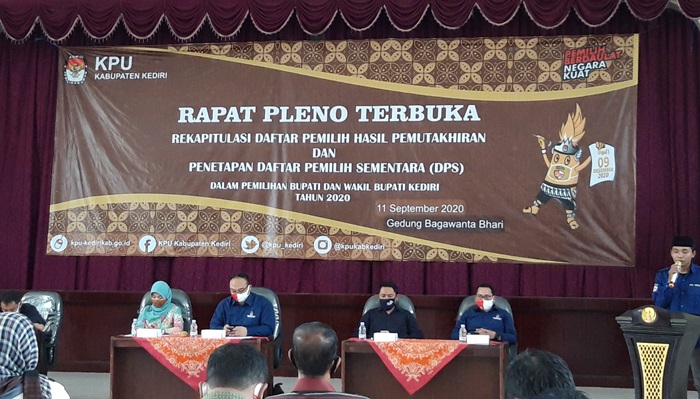 KPU Kediri Gelar Pleno Terbuka Rekapitulasi DPS, Jumlah DPS 1.234.918 Jiwa