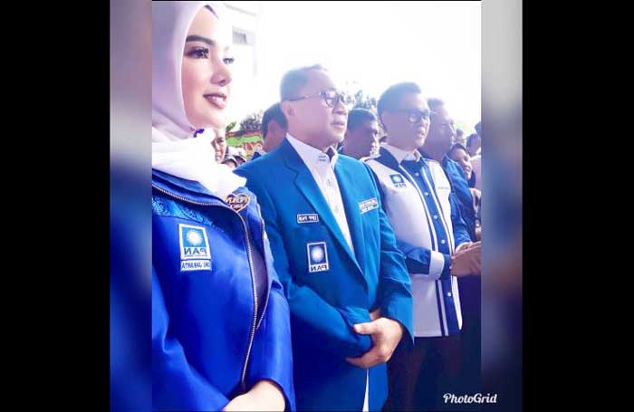 Devita Rusdy, Ketua PUAN DKI bersama Zulhasan dan Eko Patrio dalam kegiatan Zulhasan Cangkruan Nang Jatim. foto: ist.