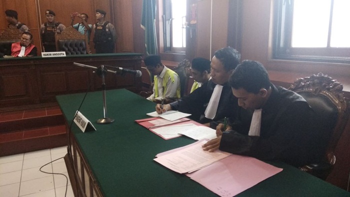 Saat berlangsung sidang lanjutan di PN Surabaya