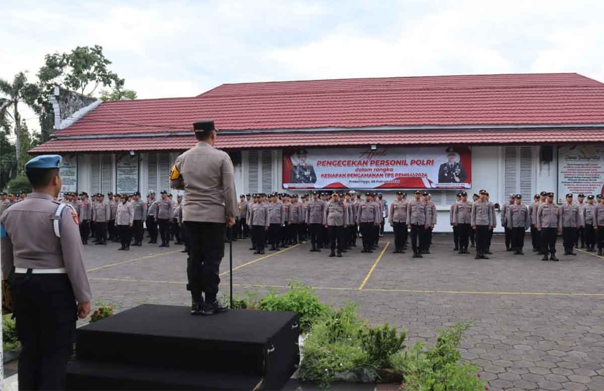 Jelang Pemilu 2024, Polres Probolinggo Kota Gelar Apel Pengamanan TPS