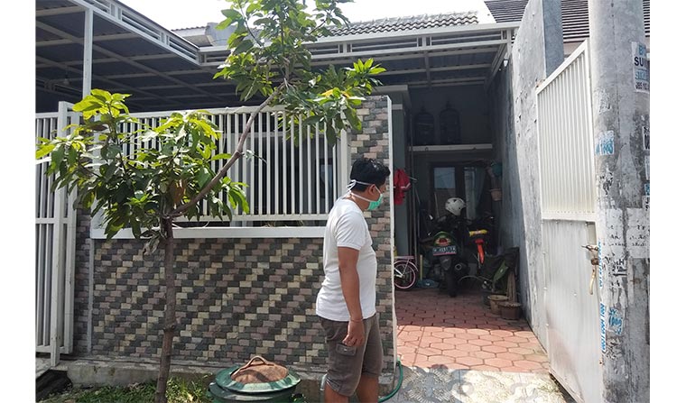 Rumah Burhan, pemilik sepeda motor Honda CBR yang raib digondol pencuri. 