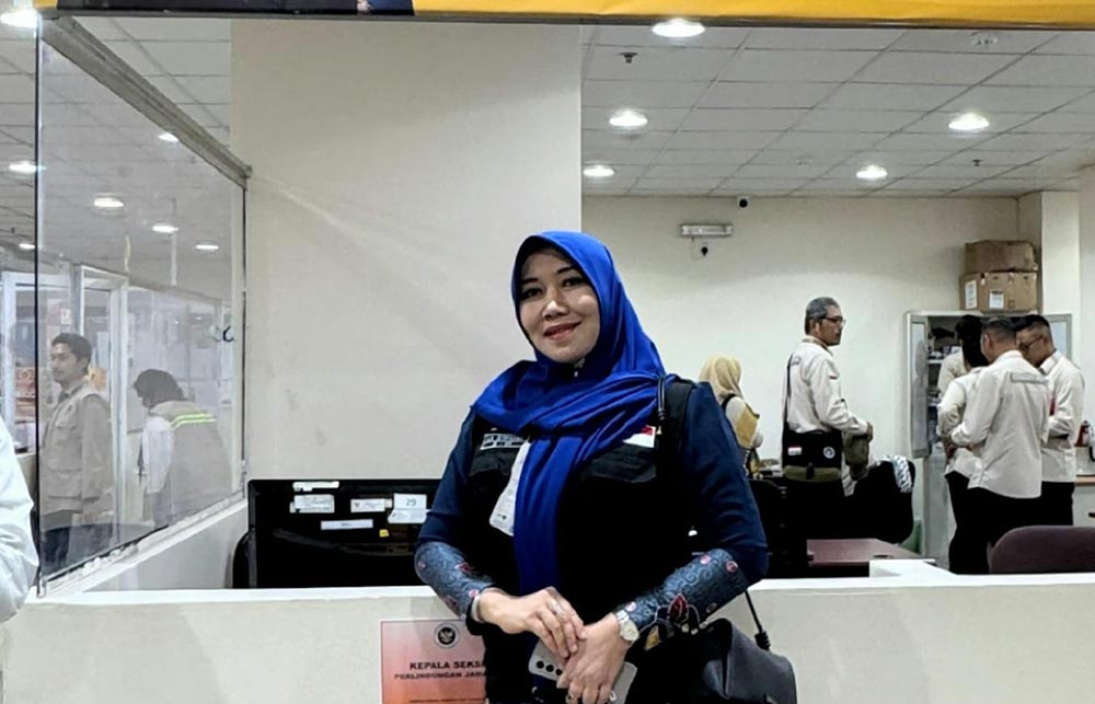 Lia Istifhama saat berada di Makkah.