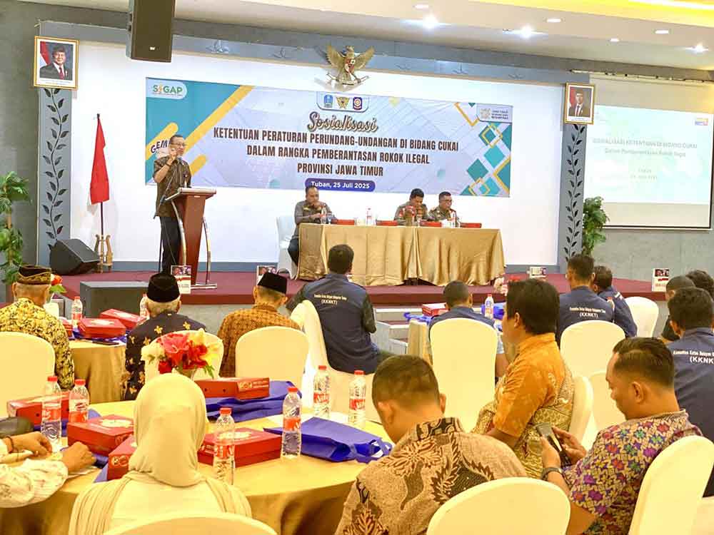 Sosialisasi yang digelar oleh Bea Cukai Kanwil Jatim I di Kayu Manis Resto Tuban. (Ist)