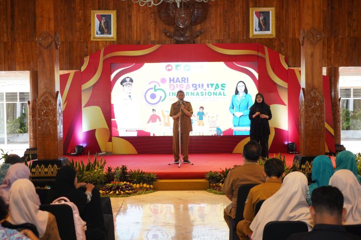  Sekretaris Daerah Kabupaten Kediri, Mohamad Solikin, saat memberi sambutan. (Ist). 