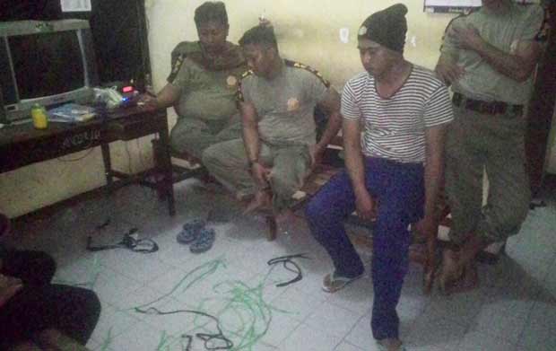 Empat anggota Satpol PP yang disekap perampok.