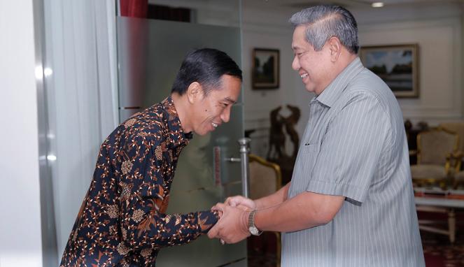 Presiden terpilih Jokowi bertemu Presiden SBY di Bali.  Tampak Jokowi saat bertemu SBY di Istana Merdeka. Foto: Biro Pers Istana Presiden