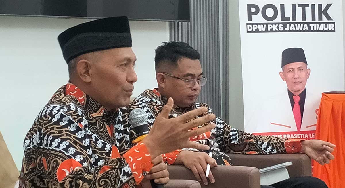 Ketua DPW PKS Jatim, Bagus Prasetia Lelana, saat media gathering.