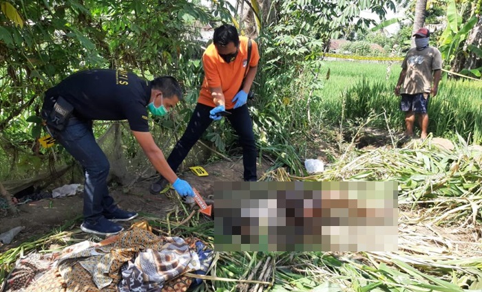 Jasad Mrs X saat diidentifikasi petugas.