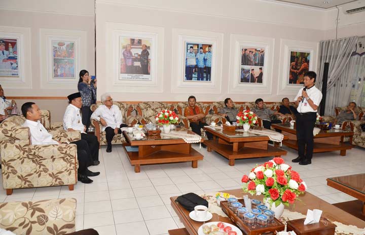Kepala Batan Falconi Margono saat menyampaikan ruang lingkup kerja sama pemanfaatan nuklir.