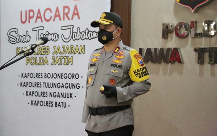 Kapolda Jatim Irjen Pol Dr. Mohammad Fadil Imran, M.Si. menjadi Irup Sertijab Kapolres Jajaran. 